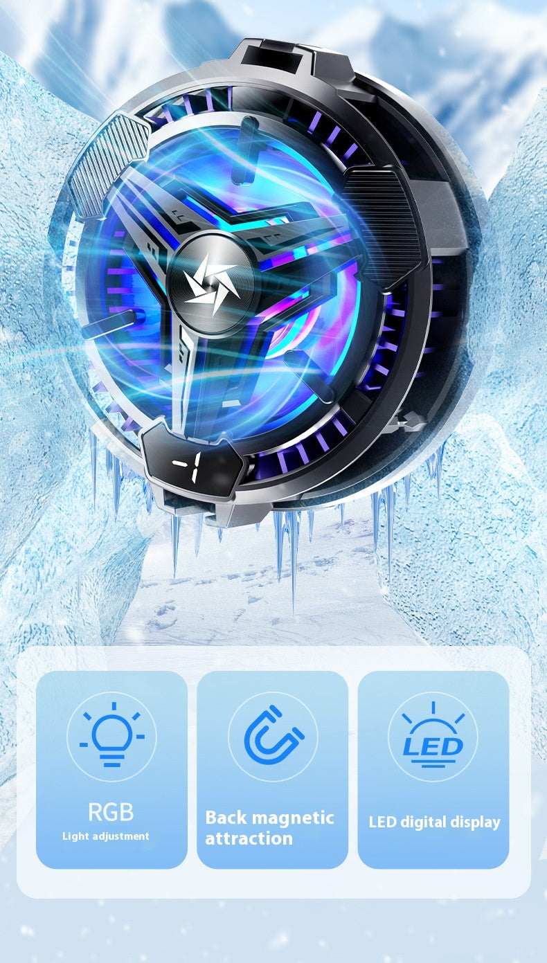 Magnetic Semiconductor Mobile Phone Cooling Fan with Digital Display – Ultra Quiet Gaming Radiator Zyloraglobal