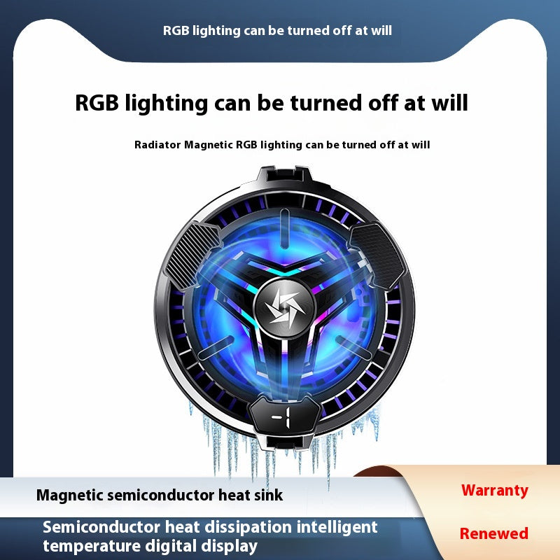 Magnetic Semiconductor Mobile Phone Cooling Fan with Digital Display – Ultra Quiet Gaming Radiator Zyloraglobal