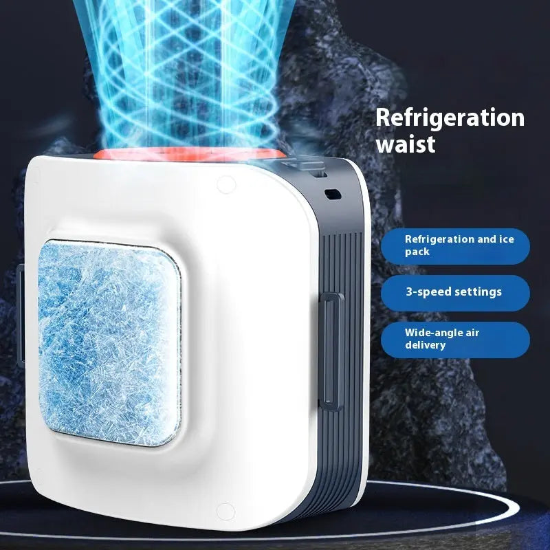 Portable Waist Air Conditioner Fan – High-Speed Ice Cooling Personal Fan with 4000mAh Battery Zyloraglobal