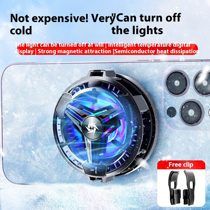 Magnetic Semiconductor Mobile Phone Cooling Fan with Digital Display – Ultra Quiet Gaming Radiator Zyloraglobal