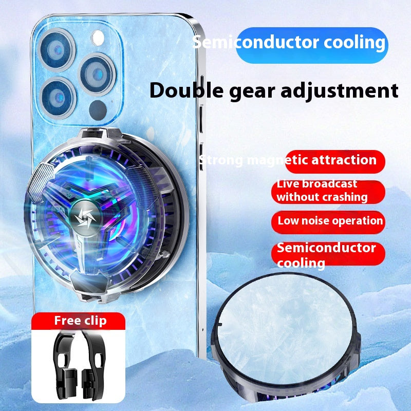 Magnetic Semiconductor Mobile Phone Cooling Fan with Digital Display – Ultra Quiet Gaming Radiator Zyloraglobal