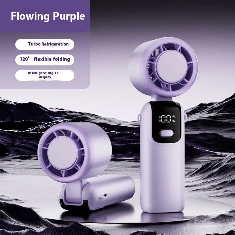 Mini Portable Cooling Fan with Ice Cooling – USB Rechargeable Neck & Handheld Fan Zyloraglobal