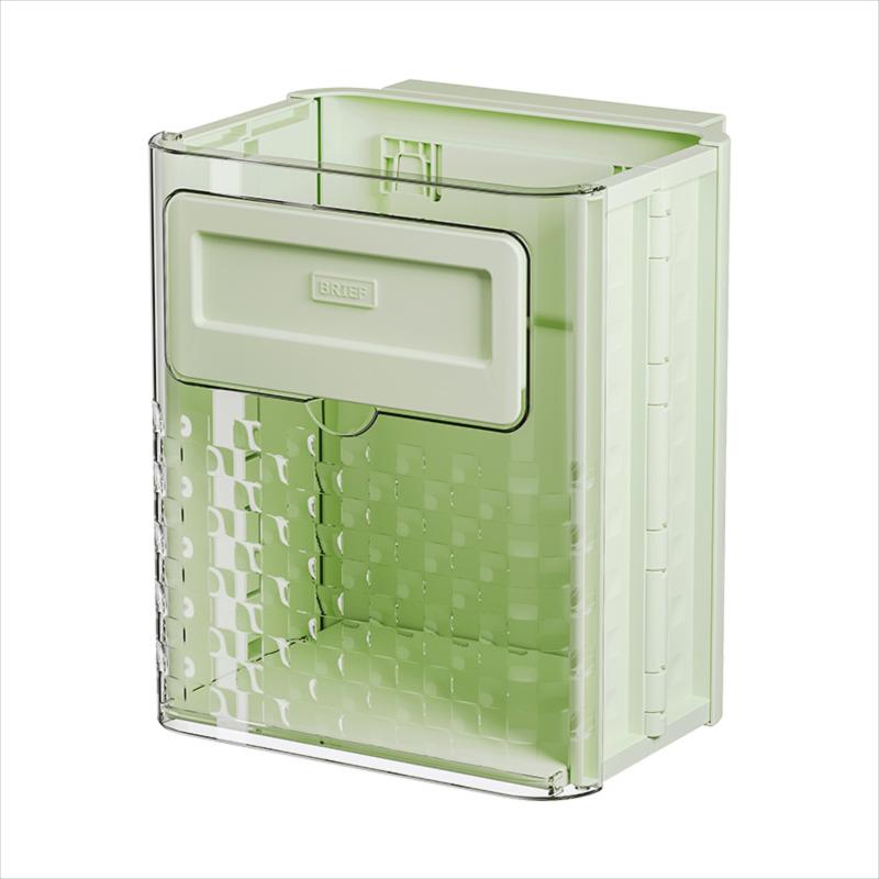 Kitchen Transparent Wall-mounted Trash Bin Storage Barrel Hanging Foldable Trash Bucket Convenient, Practical and Space-saving Zyloraglobal