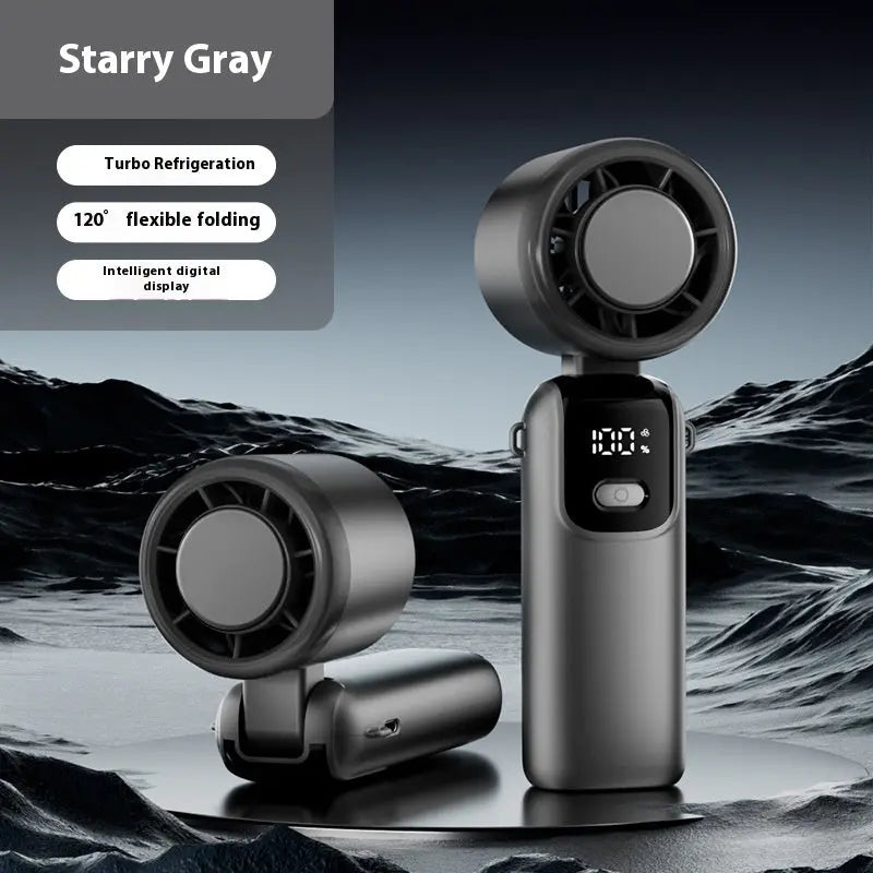 Mini Portable Cooling Fan with Ice Cooling – USB Rechargeable Neck & Handheld Fan Zyloraglobal