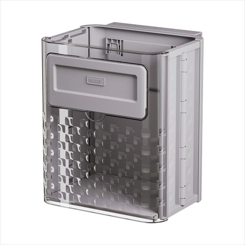 Kitchen Transparent Wall-mounted Trash Bin Storage Barrel Hanging Foldable Trash Bucket Convenient, Practical and Space-saving Zyloraglobal