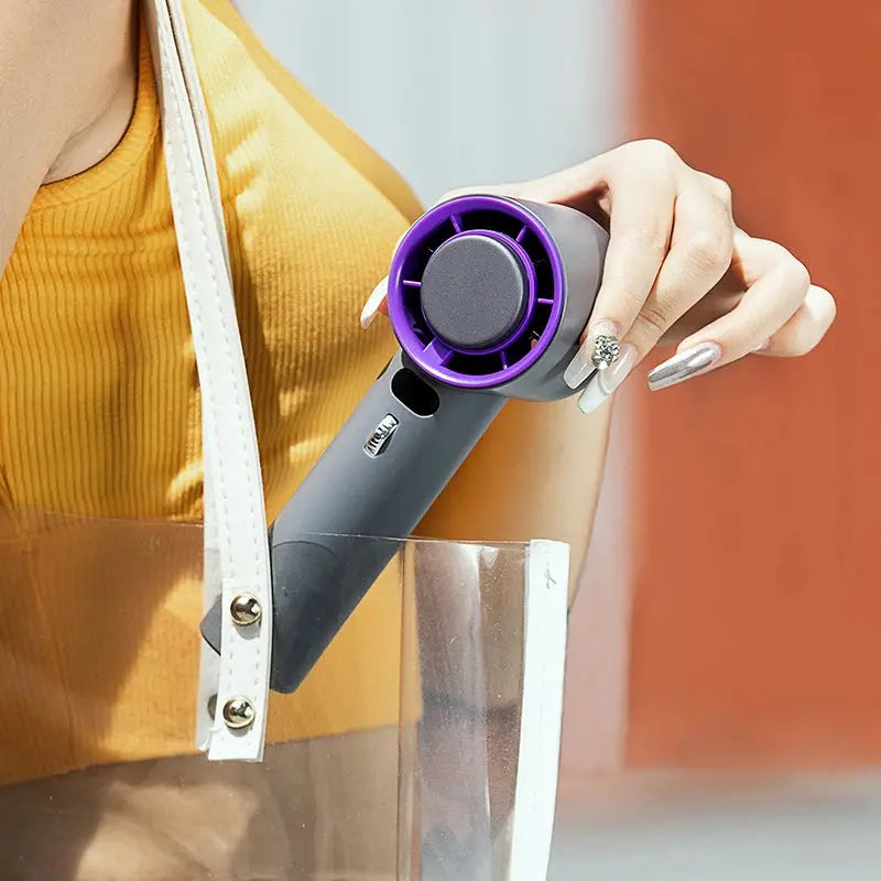 Portable Handheld Turbo Fan with Semiconductor Refrigeration 3000mAh Battery Wind Speeds Adjustable fan – Stay Ice Cool Anywhere, Anytime! Zyloraglobal